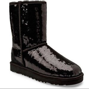 NEVER WORN black sparkly uggs